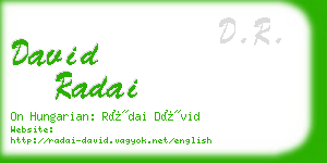 david radai business card